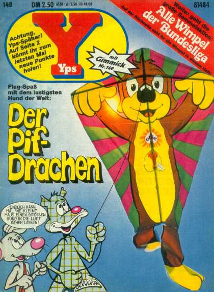 Yps - Der Pif-Drachen - Kire - Blue Sky - Der Pif-drachen - Alle Wimpel Der Bundesliga - Plaid Mouse