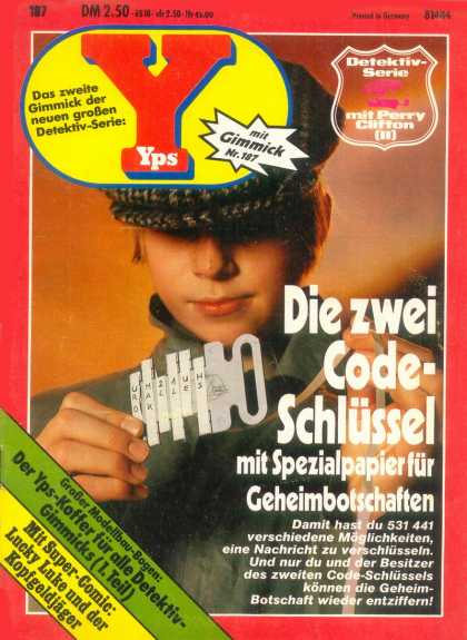 Yps - Die zwei Code-Schlï¿½ssel mit Spezialpapier fï¿½r Geheim-Botschaften - Gimmick - Hat - Perry Clifton - Man - Die Zwei Code-schlussel