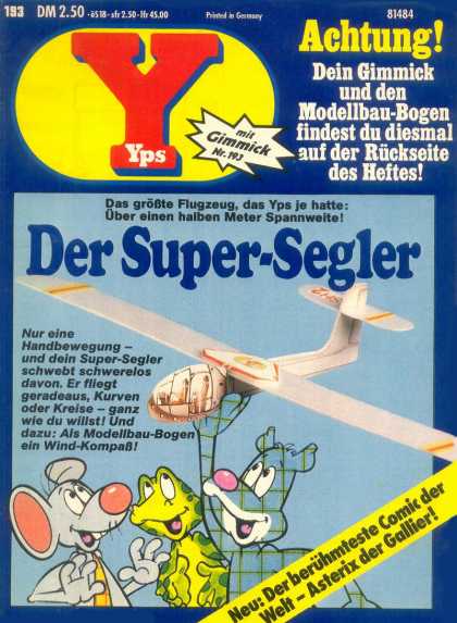 Yps - Der Super-Segler - Glider - Frog - Mouse - Plane - Blue