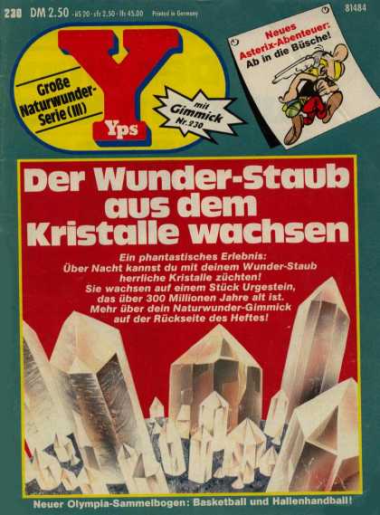 Yps - Der Wunder-Staub aus dem Kristalle wachsen - Grosse Naturwunder-serie - Gimmick - Der Wunder-staub - Dem Kirstalle Wachsen - Crystals