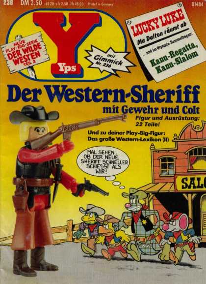 Yps - Der Western-Sheriff - German Western Comic - Lucky Luke - Der Western-sheriff - 22 Telle - Lego Man On The Front