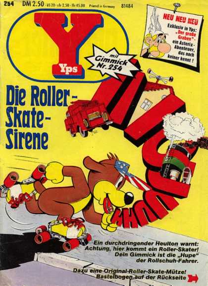 Yps - Die Roller-Skate-Sirene - Bear - Skates - Fire Truck - House - Smoke