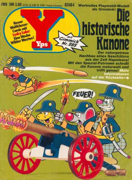 Yps - Die historische Kanone - Cannon - Bullet - Rat - Chicken - Sword