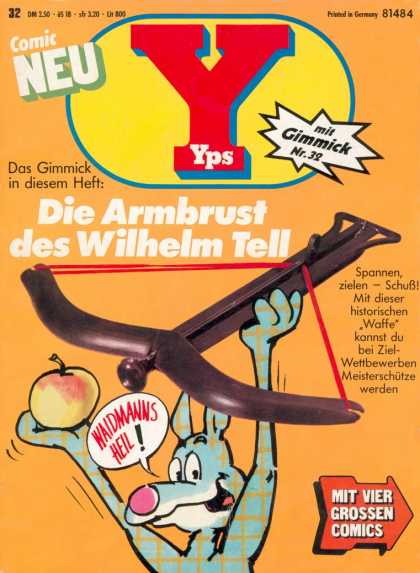 Yps - Die Armbrust des Wilhelm Tell - Crossbow - Apple - Rabbit - Die Armbrust Des Wilhelm Tell - Orange Background