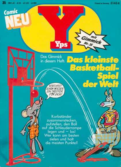 Yps - Das kleinste Basketball-Spiel der Welt - Comic Neu - Basketball - Mouse - Speech Bubble - Kangaroo