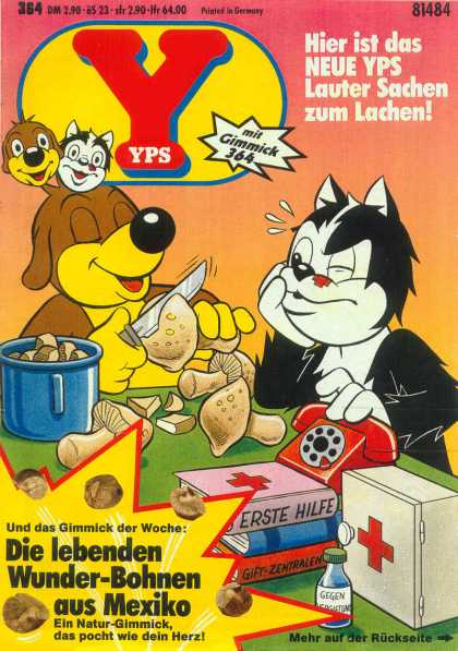 Yps - Die lebenden Wunder-Bohnen aus Mexiko - Cat - Dog - Mushrooms - Phone - First Aid Kit