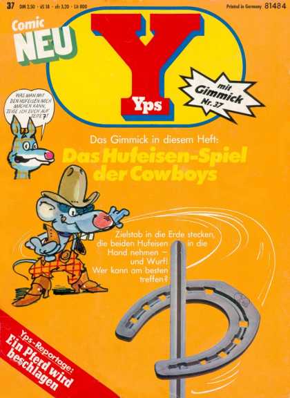 Yps - Das Hufeisen-Spiel der Cowboys - Horseshoes - Mouse - Cowboy Hat - Big Teeth - Boots