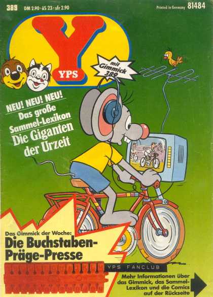 Yps - Die Buchstaben-Prï¿½ge-Presse - Mouse - Bicycle - Bird - Television - Headphones