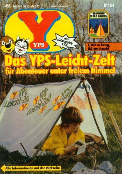 Tent - Gimmick - Boy - Dog - Cat Yps - Das YPS-Leicht-Zelt f�r Abenteuer unter freiem Himmel - Tent - Gimmick - Boy - Dog - Cat