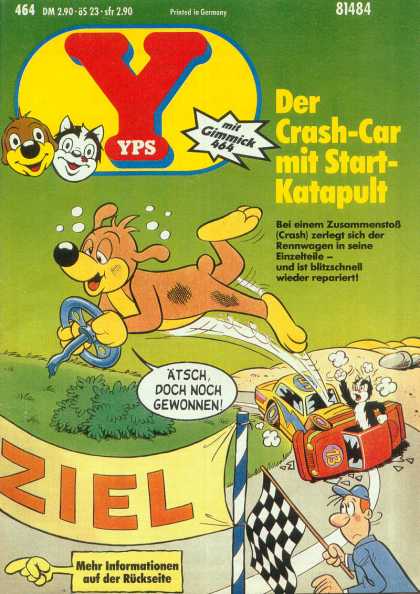 Yps - Der Crash-Car mit Start-Katapult - Flying Dog - Steering Wheel - Racing Flag - Cars - Cats