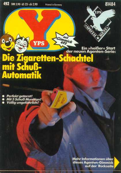 Hat - Boy - Cigarette Package - Trenchcoat - Bird Yps - Die Zigaretten-Schachtel mit Schu�-Automatik - Hat - Boy - Cigarette Package - Trenchcoat - Bird