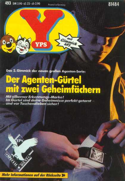 Mit Gimmick - Der Agenten - Man With Hat - Cartoons - Flying Bird Yps - Der Agenten-G�rtel mit zwei Geheimf�chern - Mit Gimmick - Der Agenten - Man With Hat - Cartoons - Flying Bird