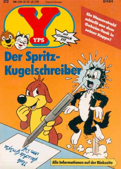 Yps - Der Spritz-Kugelschreiber - Dog - Cat - Prank - Water Spray - Pen