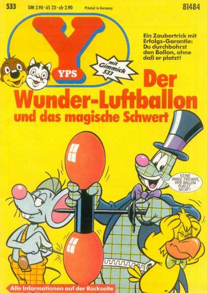 Yps - Der Wunder-Luftballon und das magische Schwert - Der Wunder-luftballon - Balloon - Hat - Sword - Needle