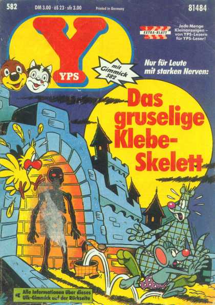 Yps - Das gruselige Klebe-Skelett - Castle - Bird - Skeleton - Night - Moon