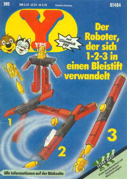 Yps - Der Roboter, der sich 1-2-3 in einen Bleistift verwandelt