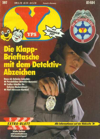 Yps - Die Klapp-Brieftasche mit dem Detektiv-Abzeichen