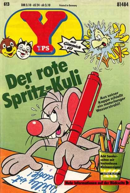 Yps - Der rote Spritz-Kuli - Cat - Dog - Mouse - Bird - Pen