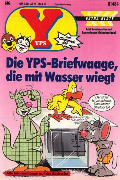 Yps - Die YPS-Briefwaage, die mit Wasser wiegt - Dog - Cat - Mouse - German - Bird