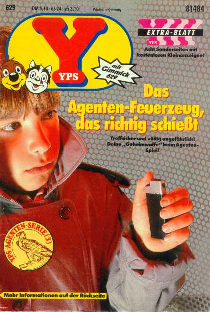 Yps - Das Agenten-Feuerzeug, das richtig schieï¿½t - Lighter - Boy - Cat - Dog - Extra-blatt