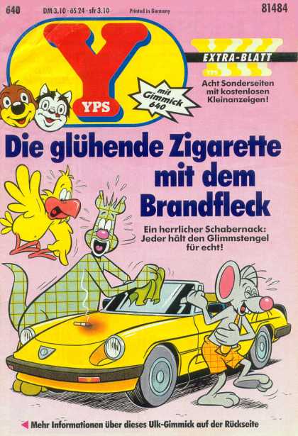 Yps - Die glï¿½hende Zigarette mit dem Brandfleck - Gimmick - Extra-blatt - Mouse - Duck - Convertible