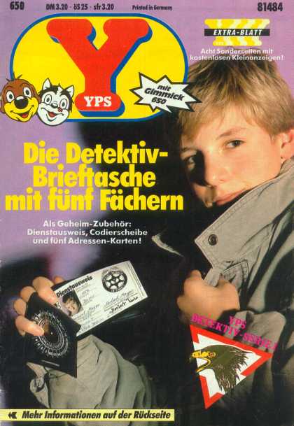 Yps - Die Detektiv-Brieftasche mit fï¿½nf Fï¿½chern - Extra -blatt - Detektic - Boy - Gimmick 650 - Mehr Informationen