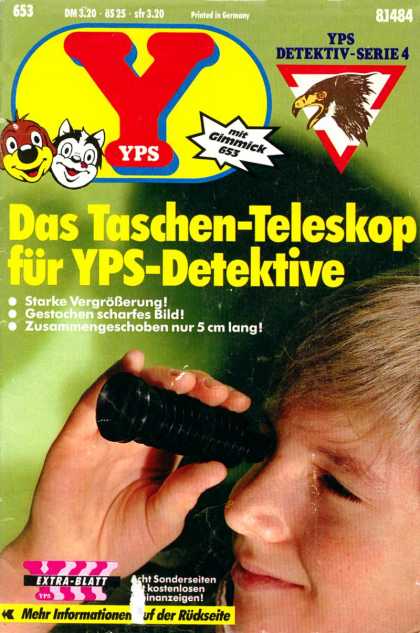 Yps - Das Taschen-Teleskop fï¿½r YPS-Detektive - Telescope - Little Boy - Blonde Hair - Eagle - Dog