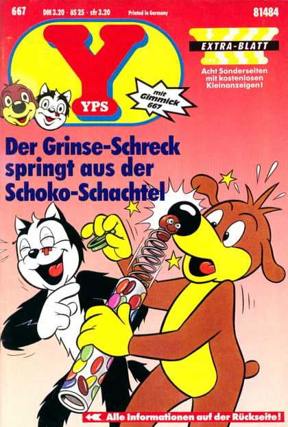 Yps - Der Grinse-Schreck springt aus der Schoko-Schachtel