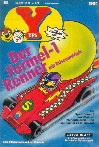Yps - Der Formel-1-Renner - Happy Cat - Happy Dogs - Good Runner - Sports Car - Balloon