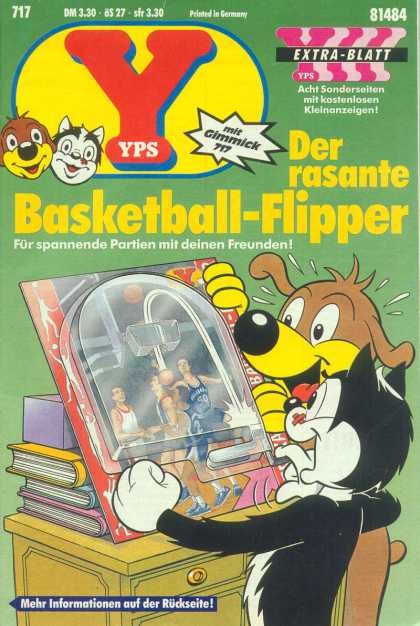 Yps - Der rasante Basketball-Flipper - Basketball-flipper - Dog - Cat - Dresser - Books