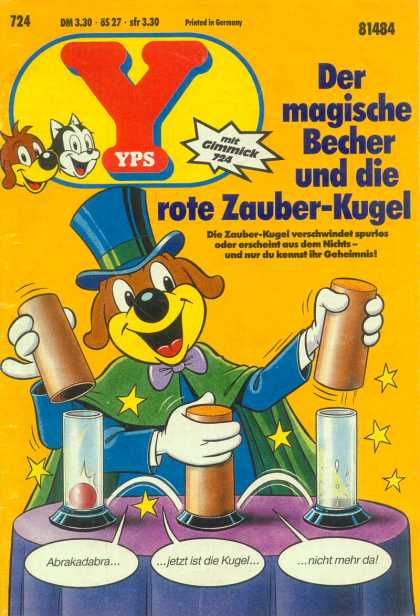 Yps - Der magische Becher und die rote Zauber-Kugel - Dog - Magic - Ball - Glasses - Stars