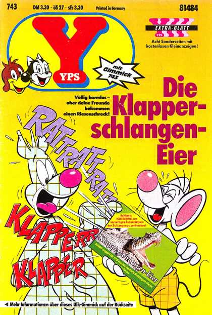 Yps - Die Klapperschlangen-Eier - Micw - Crocodile - Logo - Letters - Numbers