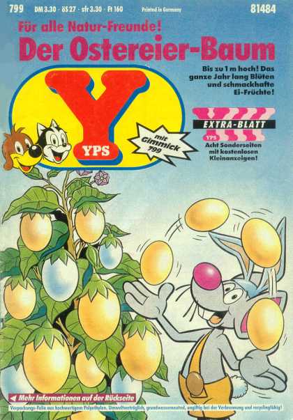 Yps - Der Ostereier-Baum - Der Ostereier-baum - Issue 799 - Dog And Cat Comics - Egg Juggling - Mit Gimmick