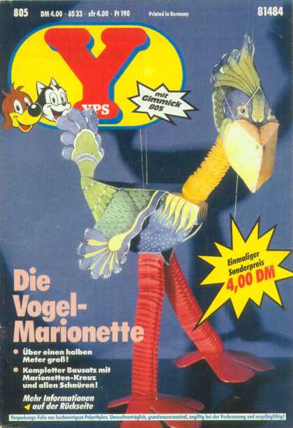 Yps - Die Vogel-Marionette - Dog - Cat - Bird - Die Vogel-marionette - Mit Gimmick