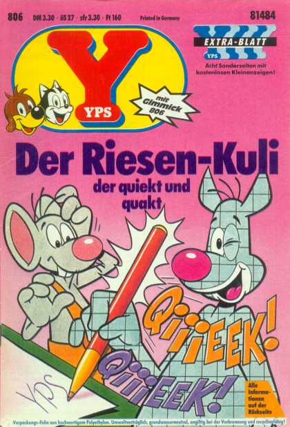 Yps - Der Riesen-Kuli - Der Riesen-kuli - Der Quiekt Und Quakt - Mouse - Pen - German