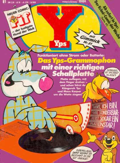 Yps - Das Yps-Grammophon mit einer richtigen Schallplatte - Bird - Dog - Donkey - Pink Nose - Phonograph Record