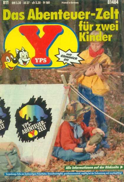 Yps - Das Abenteuer-Zelt fï¿½r zwei Kinder - Tent - Camping - Sticks - Camoflauge Hat - Rope
