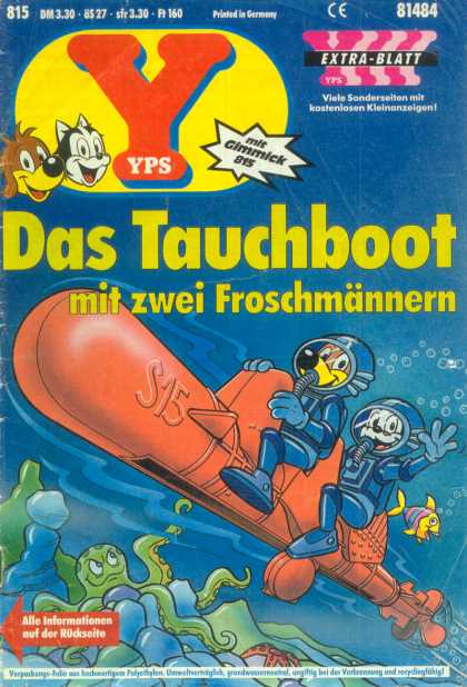 Yps - Das Tauchboot mit zwei Froschmï¿½nnern - Fish - Octopus - Extra-blatt - Das Tauchboot - Missile