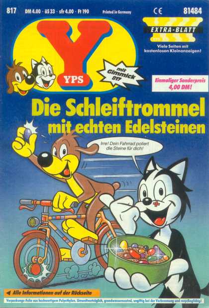 Yps - Die Schleiftrommel mit echten Edelsteinen - Extra-blatt - Die Schleiftrommel - Cat - Dog - Bike