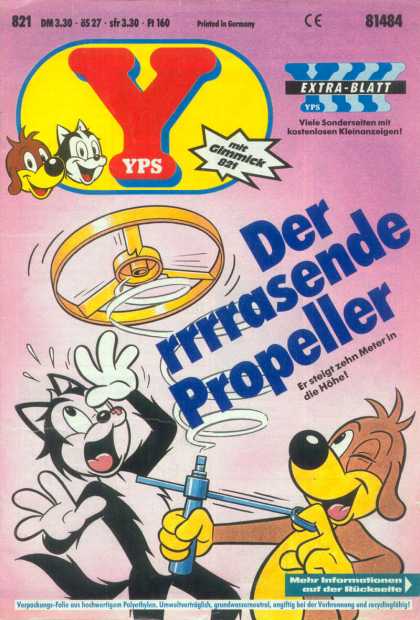 Yps - Der rrrrasende Propeller - Gimmick - German - Propeller - Cat - Dog