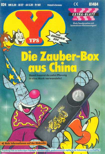 Yps - Die Zauber-Box aus China - Printed In Germany - Yellow Bird - Wizard Rat - Chinese Box - Cat And Dog