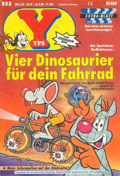 Yps - Vier Dinosaurier fï¿½r dein Fahrrad