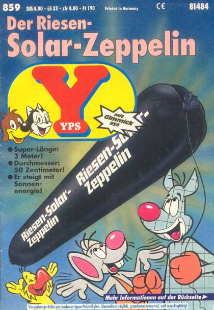 Yps - Der Riesen-Solar-Zeppelin - Chicken - Dog - Cat - Duck - Kangaroo