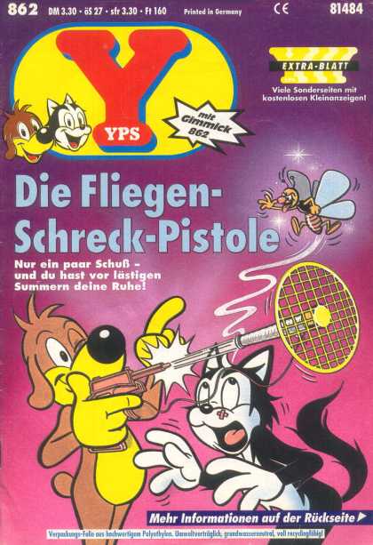 Yps - Die Fliegen-Schreck-Pistole - Dog - Cat - Gun - Bee - Extra-blatt