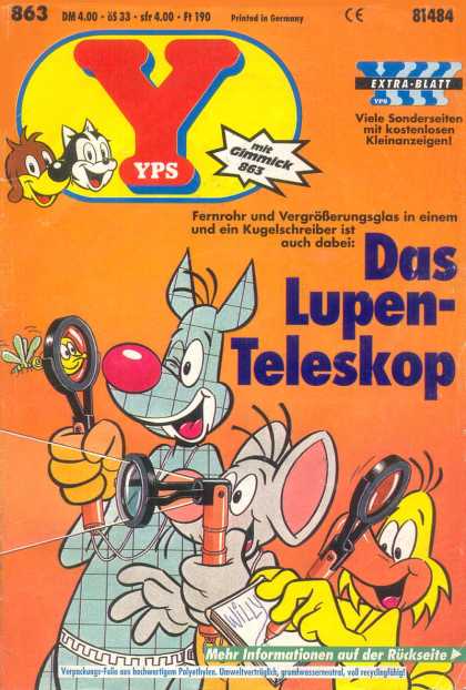 Yps - Das Lupen-Teleskop - Extra Blatt - Das Lupen - Teleskop - Mehr Information - Printed In Germany