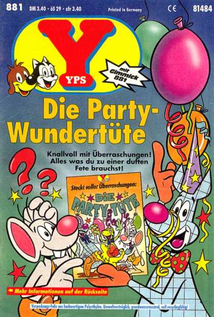 Yps - Die Party-Wundertï¿½te - Cat - Dog - Baloon - Mouse - Die Party Tute