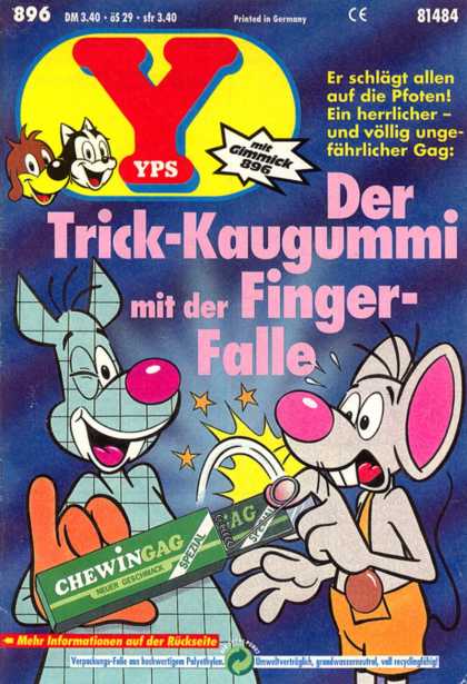 Yps - Der Trick-Kaugummi mit der Finger-Falle - Mouse - Chewing Gum - Yps - 896 - Printed In Germany