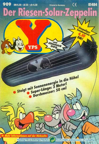 Yps - Der Riesen-Solar-Zeppelin - Cat - Dog - Bird - Mouse - Zeppelin