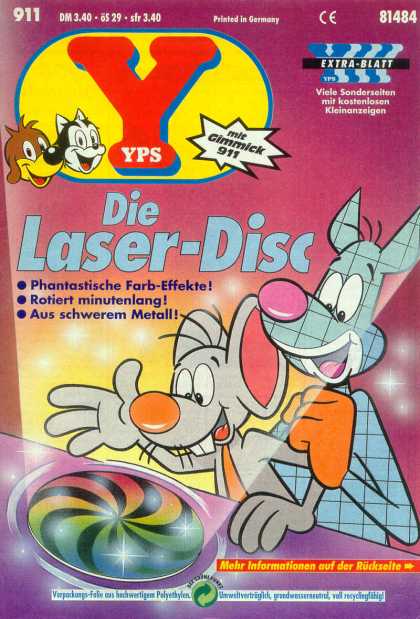 Yps - Die Laser-Disc - Gimmick - Die Laser-disc - Cat - Dog - Extra-blatt