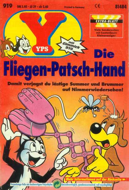 Yps - Die Fliegen-Patsch-Hand - Dog - Cat - Fly - Hammer - Clap